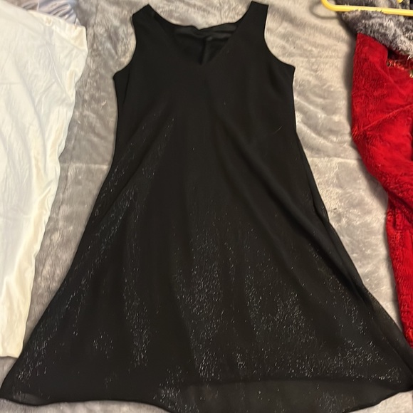 Knee high maxi dress black with sparkle - Picture 2 of 2